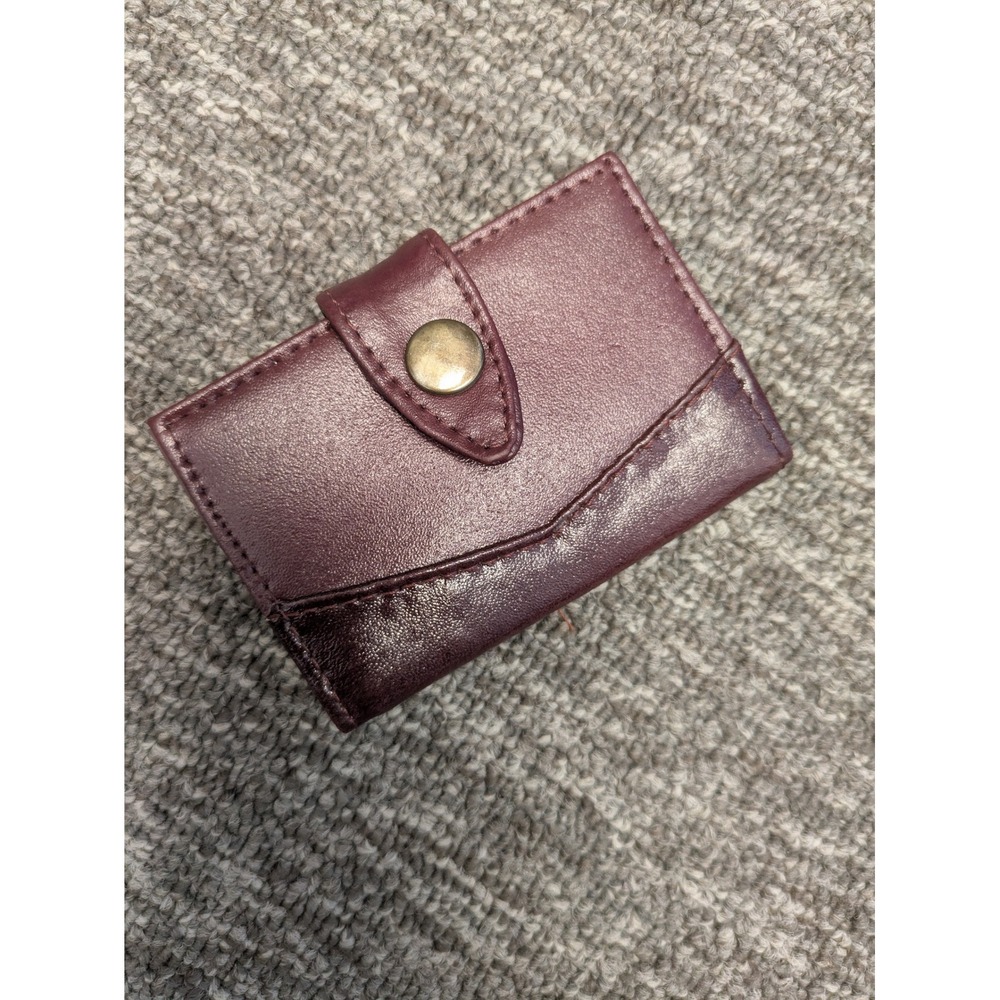 Vintage Burgundy Faux Leather 6 Hook Key Wallet Case